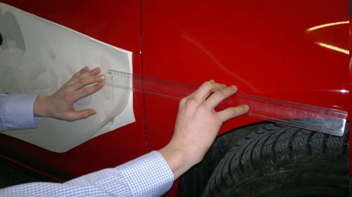 Werbeinsel Autobeschriftung